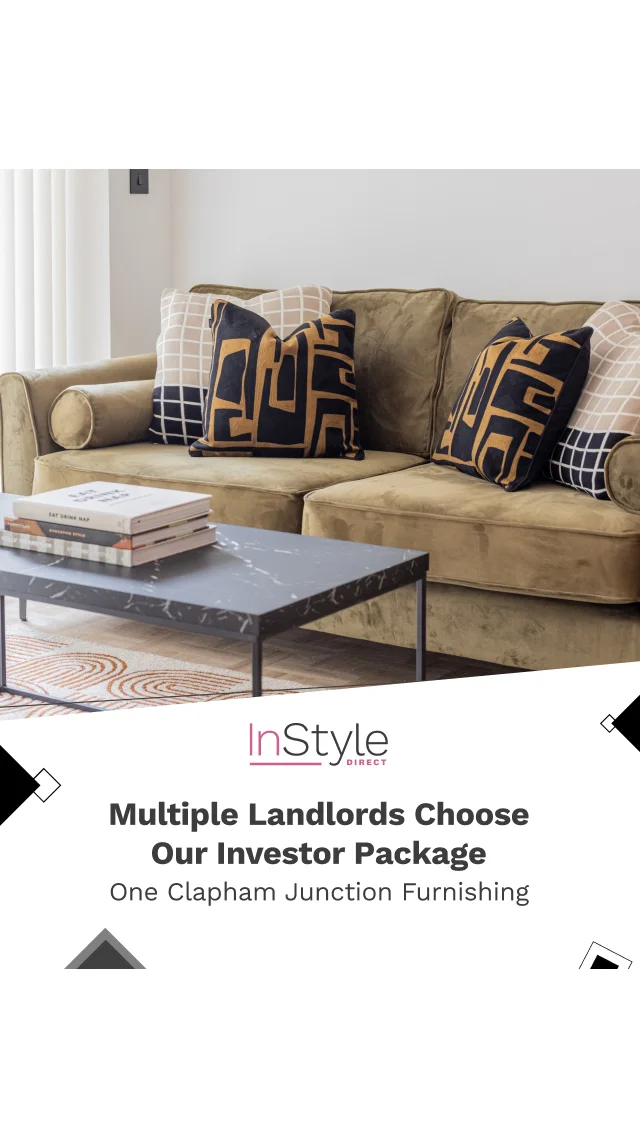 Investor furniture package London living room design Clapham Junction apartment