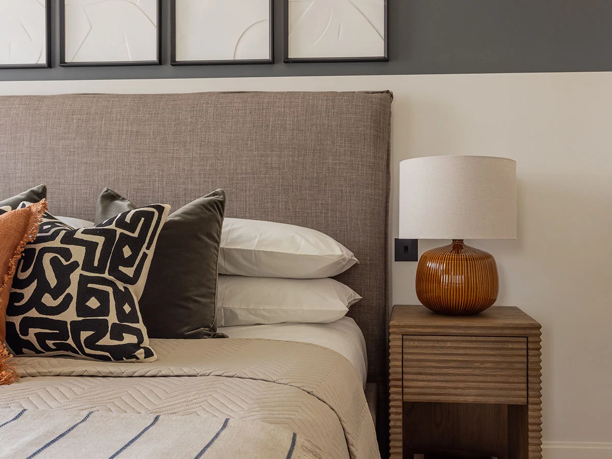 Furnished bedroom in London property designed for high rental returns and investor appeal