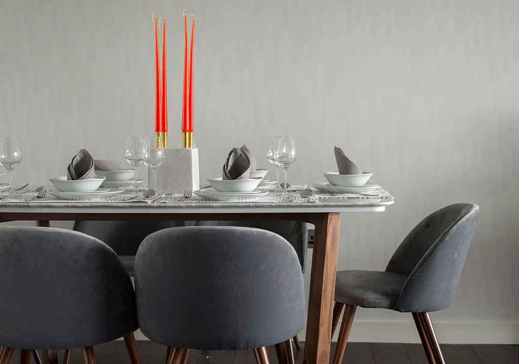 Dining area setup in commercial interior design