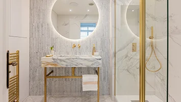 Elegant bathroom renovation with modern fixtures