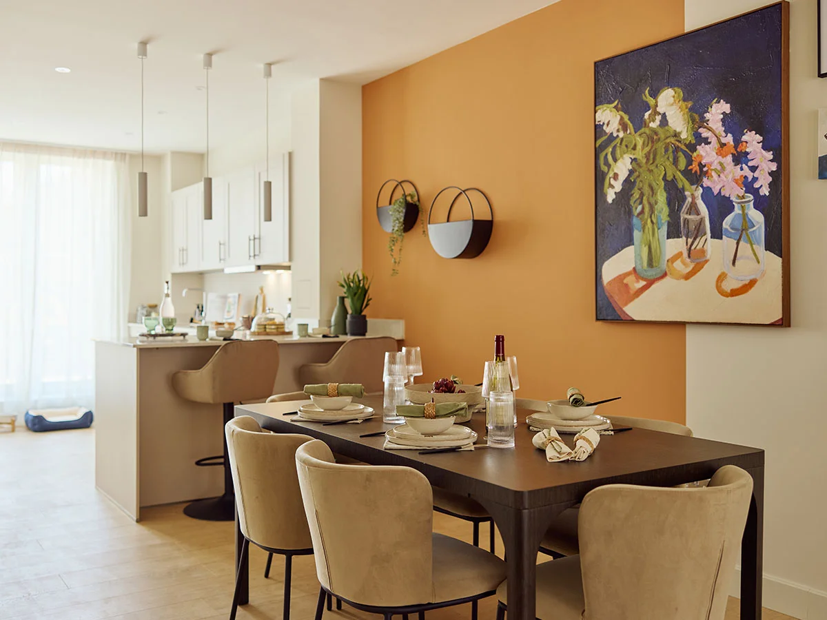 Spacious, professionally furnished living room of a London flat, boosting rental appeal for Hong Kong investors