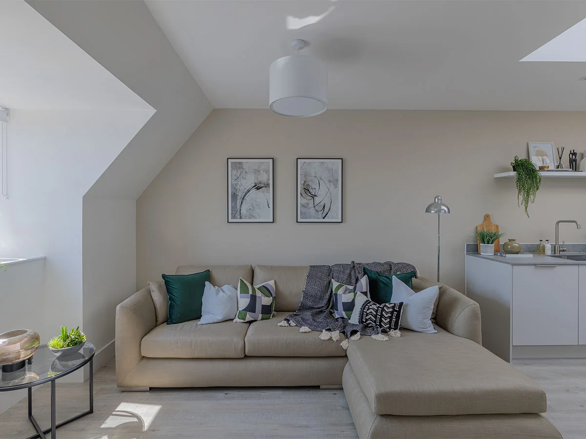 Living room of Royal Eden Docks Furnished by Instyle direct