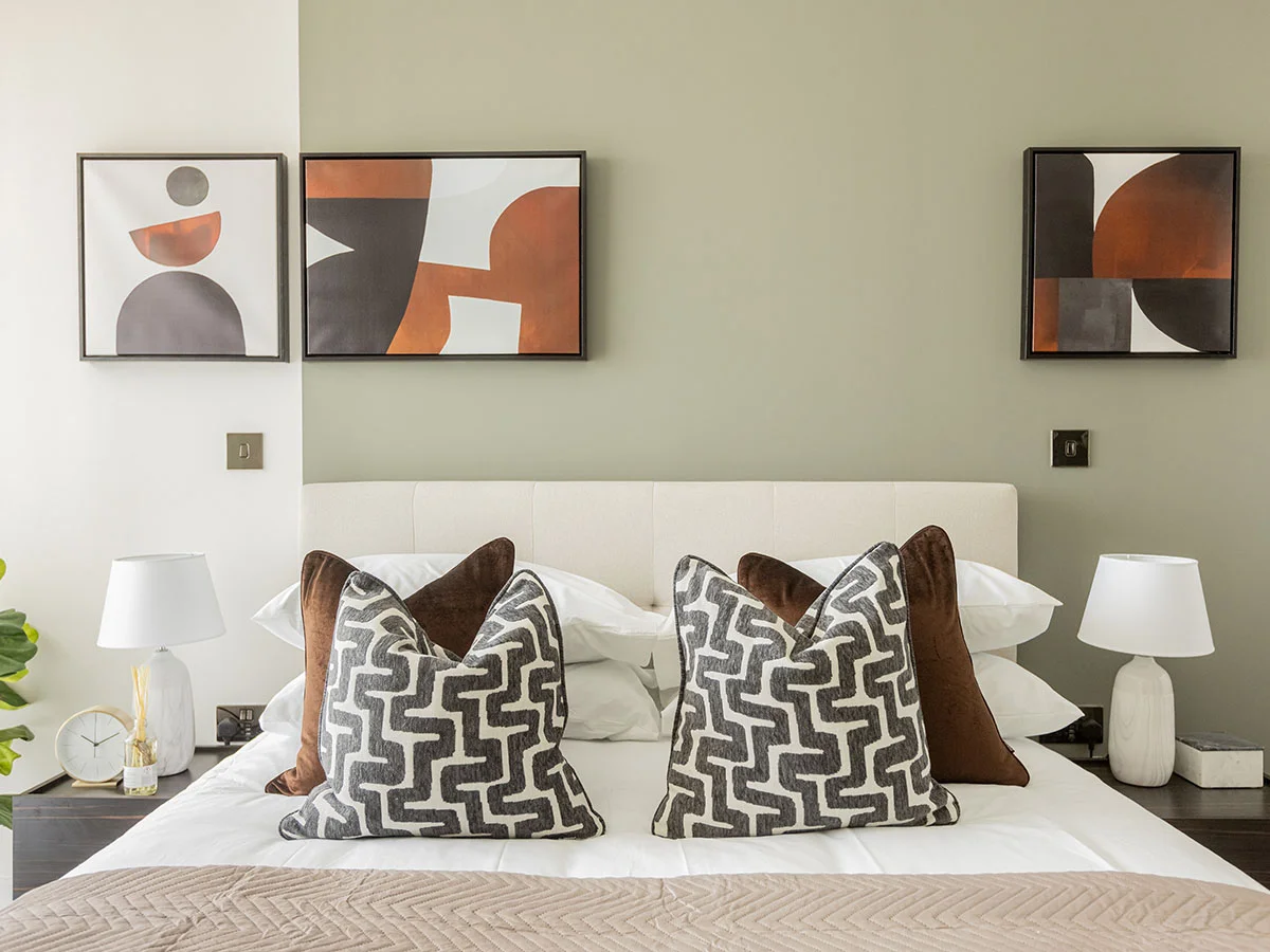 Professionally staged bedroom in White City London designed for fast rental appeal