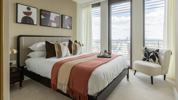 A stylish, light-filled living room showcasing curated décor and modern pieces from bespoke Furniture Packages Dubai