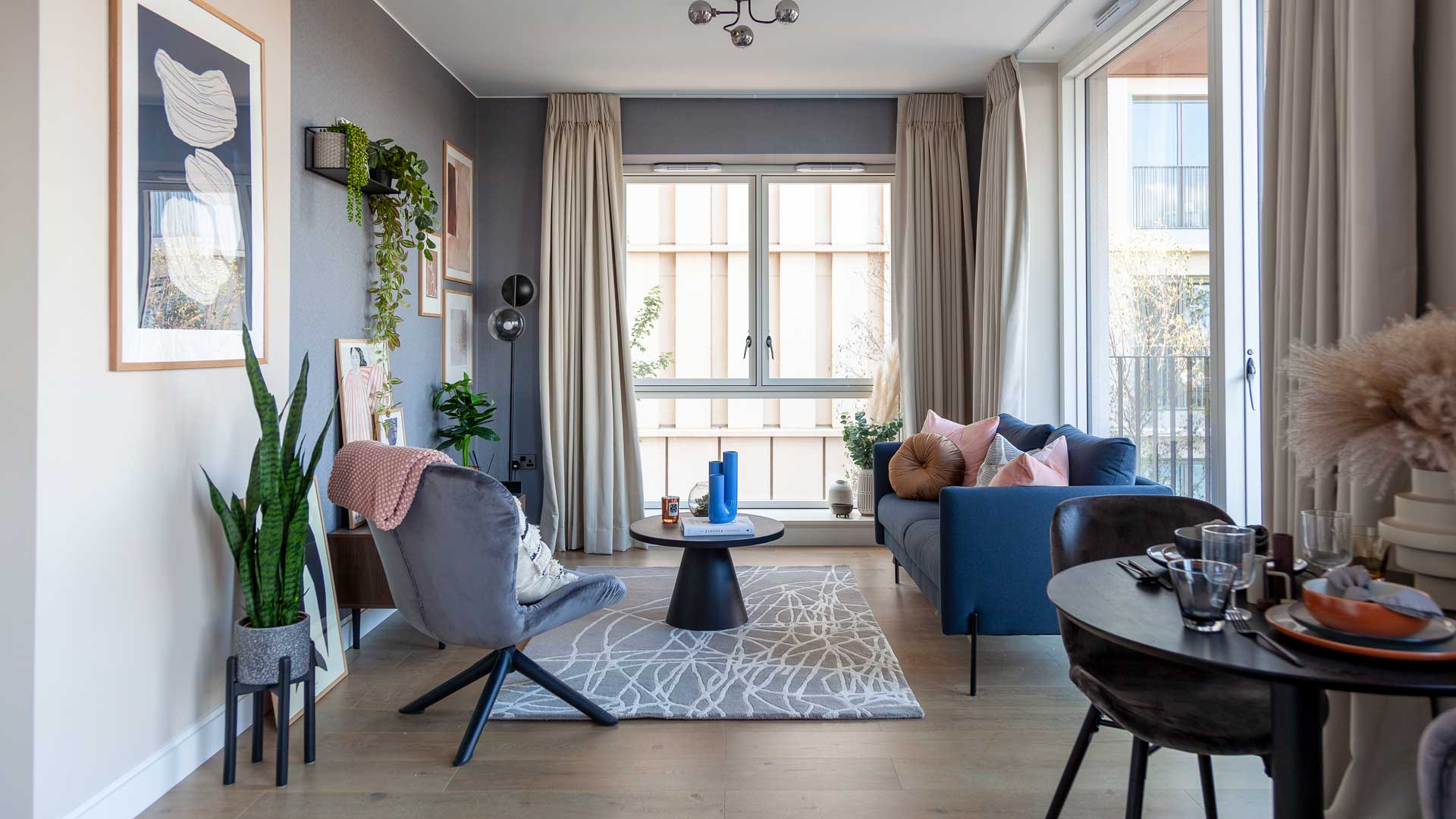 Turnkey Build-to-Rent furniture package setup for Dubai developers and investors with coordinated modern décor