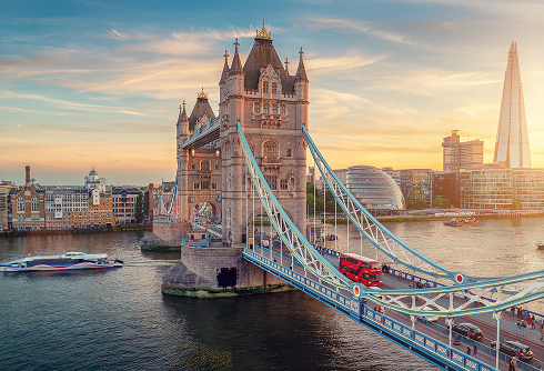 Iconic London Tower Bridge at sunset, representing London flats and furnishing packages for overseas investors